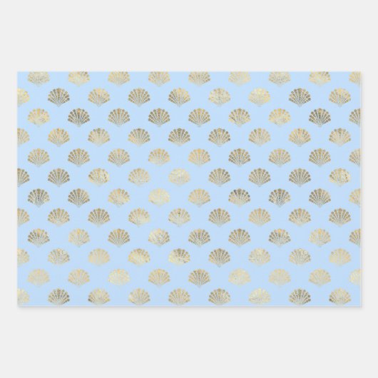 リトルマーメイドベビーシャワー男女兼用誕生日 ラッピングペーパーシート (正面)