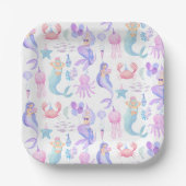 リトルマーメイドマジカルアンダーザシー誕生日 ペーパープレート (正面)