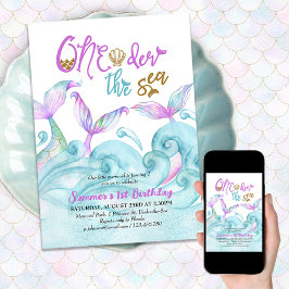 リトルマーメイドワンダーザ・シー1st誕生日 招待状