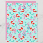 リトルマーメイド両面スクラップブック紙オーバーン2 (正面/裏面)