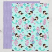 リトルマーメイド両面スクラップブック紙ブリュネ1 (正面/裏面)