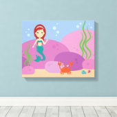 リトルマーメイド子供部屋キッズルームcamvasプリント キャンバスプリント (インサイチュ (ウッドフロア))