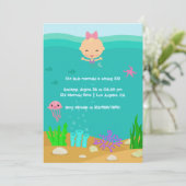 リトルマーメイド水中バースデーパーティー 招待状 (スタンド正面)