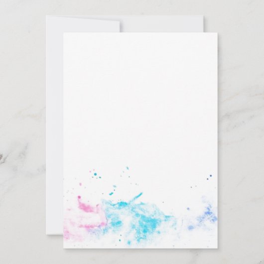 リトルマーメイド海水海ガーリー1st誕生日 招待状 (裏面)