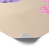 リトルマーメイド誕生日バナーブルネット ポスター (角)