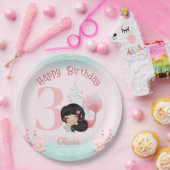 リトルマーメイド誕生日ピンク ペーパープレート (パーティー)