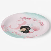 リトルマーメイド誕生日ピンク ペーパープレート (アングル)