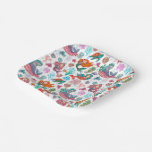 リトルマーメイド誕生日紙ナプキン ペーパープレート (傾斜あり)