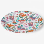 リトルマーメイド誕生日紙ナプキン ペーパープレート (アングル)