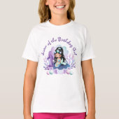 リトルマーメイド1歳の誕生日女の子ターコイズパープル Tシャツ (正面)