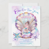 リトルマーメイド1st誕生日ワンダーザシーマーメイド 招待状 (正面)
