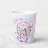 リトルマーメイド1st誕生日ワンダーザシーマーメイド 紙コップ (裏面)