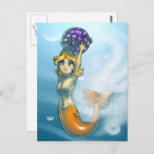 リトルマーメイド&フグ ポストカード (正面/裏面)