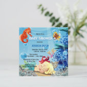 リトルマーメイド マーメン アンダーザシー ベビーシャワー 招待状 (スタンド正面)