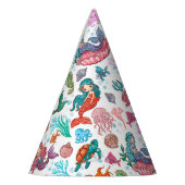 リトルマーメイド、女の子、子供のカスタムパーティーハット パーティーハット (左)