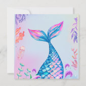 リトルマーメイド 水中誕生日招待状 (裏面)