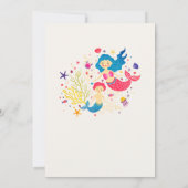 リトルマーメンシーアブリージーベビーシャワー招待状 招待状 (裏面)