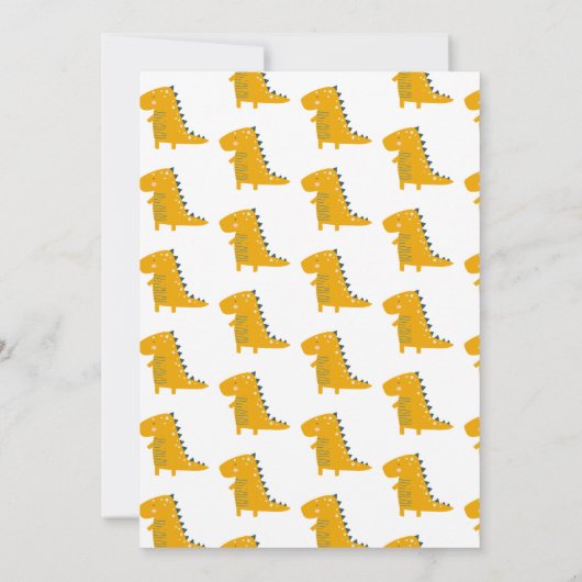 リトルミスターワンダーフル恐竜の少年誕生日 招待状 (裏面)