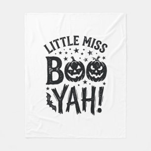 リトルミスブーヤハビンテージハロウィンTシャツデザイン フリースブランケット