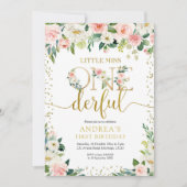 リトルミスワンダフル ピンク フローラル インビテーション (正面)