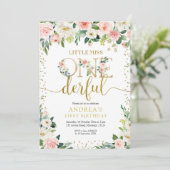 リトルミスワンダフル ピンク フローラル インビテーション (スタンド正面)