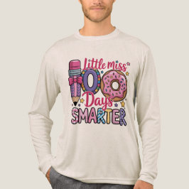 リトルミス100日目のはちゃめちゃ賢い生徒のドーナツ トライブレンドTシャツ