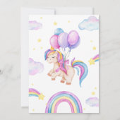 リトルミス スターナー ピンクの誕生日招待状 招待状 (裏面)