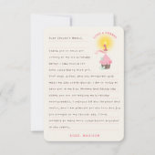 リトルミス・ピンク・カップケーキ・ガールの１歳の誕生日パーティー サンキューカード (正面)