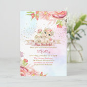 リトルミス・ワンダフル・キッテン 1歳の誕生日 招待状 (スタンド正面)