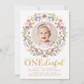 リトルミス ワンダフル ワイルドフラワー ガーデン バースデー I 招待状 (正面)