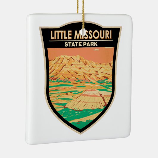 リトルミズーリ州パークノースダコタヴィンテージ セラミックオーナメント (右)