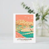 リトルミズーリ州パークノースダコタヴィンテージ ポストカード (スタンド正面)