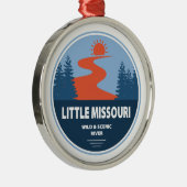 リトルミズーリ野生と風光明媚なリバーアーカンソー メタルオーナメント (右)