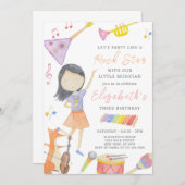 リトルミュージシャン誕生日招待状 招待状 (正面/裏面)