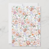 リトルミラクルパステルフラワーズベビーシャワー 招待状 (裏面)