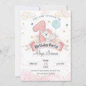 リトルミラクルファースト誕生日パーティー 招待状 (正面)