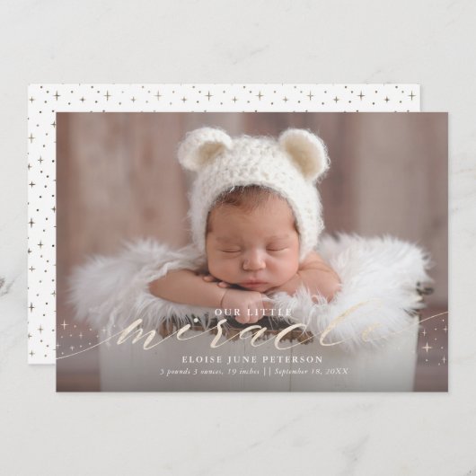 リトルミラクルフェイクフォイル初生発表 案内状 (正面/裏面)