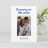 リトルミラクルブルー写真妊娠のお知らせ 招待状 (スタンド正面)