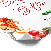 リトルミートボールパスタベイビーシャワーカーズギフト ポスター (角)