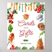 リトルミートボールパスタベイビーシャワーカーズギフト ポスター (正面)