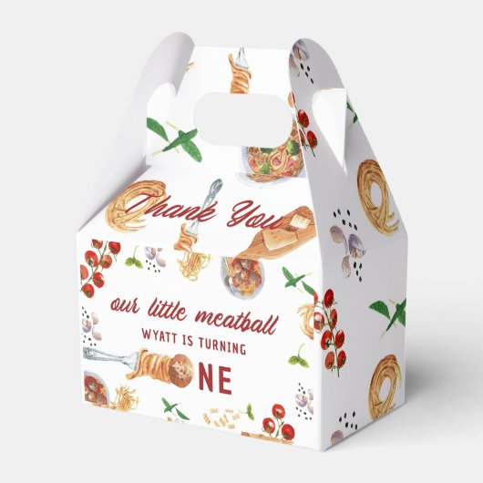 リトルミートボールファースト誕生日 フェイバーボックス (正面サイド)