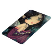 リトルムーンビッグアイフェアリーファンタジーアート マグネット (左側)