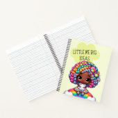 リトルメビッグアイディア – かわいいチビ（小さくかわいく書いた感じ）ガールイエロー ノートブック (内部)