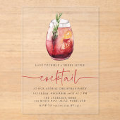 リトルメリーカクテルサングラホリデイパーティー アクリル招待状 (正面)