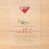 リトルメリーカクテルマルティーニホリデーパーティー アクリル招待状 (正面)