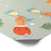 リトルメリーカクテル レトロ| Christmas Drink ポスター (角)