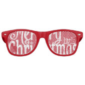 リトルメリークリスマススワッグパーティーグラス レトロサングラス (正面)
