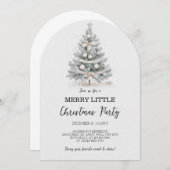 リトルメリークリスマスツリーパーティの招待状 招待状 (正面/裏面)