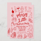 リトルメリークリスマスパーティの招待状 招待状 (正面/裏面)