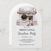 リトルメリークリスマスファミリーパーティの招待状 招待状 (正面/裏面)